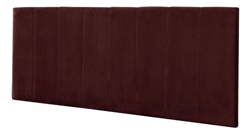 Cabeceira Painel Cama Casal 138 Cm Vitória Suede Bordô