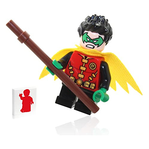 Minifigura De Batman De Lego Super Heroes Dc, Robin (máscara