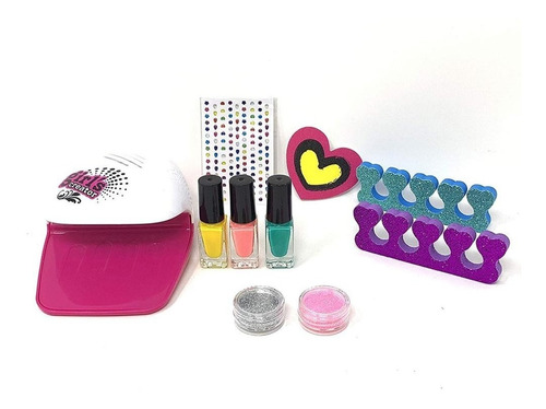 Kit Uñas Para Niñas Set Manicure Creativo Juguete Esmaltes