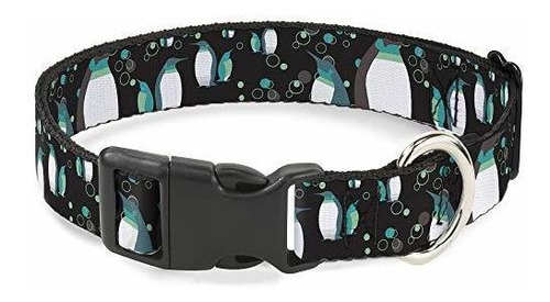 Cat Collar Breakaway Emperor Penguins Bubbles Black Gray Tur