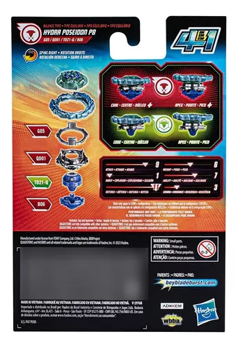 Pião com Lançador - Beyblade Burst Quadstrike - Envio Aleatório