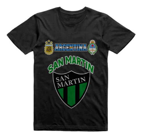 Remera Algodon Negra San Martin De San Juan