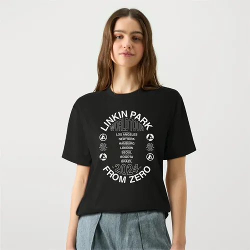 Camiseta Linkin Park Unissex World Tour From Zero Show Camiseta Linkin Park Unissex World Tour From Zero Show