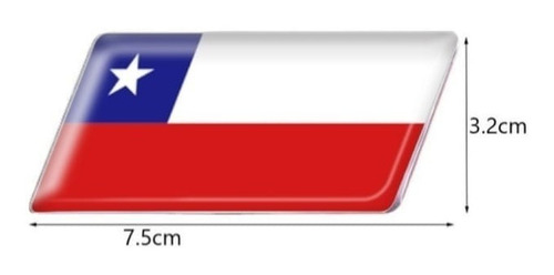 Imagen 2 de 3 de Logo Bandera Chile Adhesivo Emblema Insignia Para Vehículos