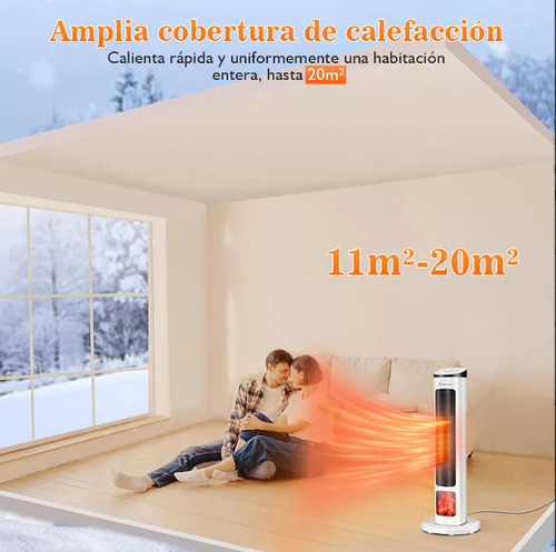 Calefactor Eléctrico De Torre Con Control Remoto,1500w