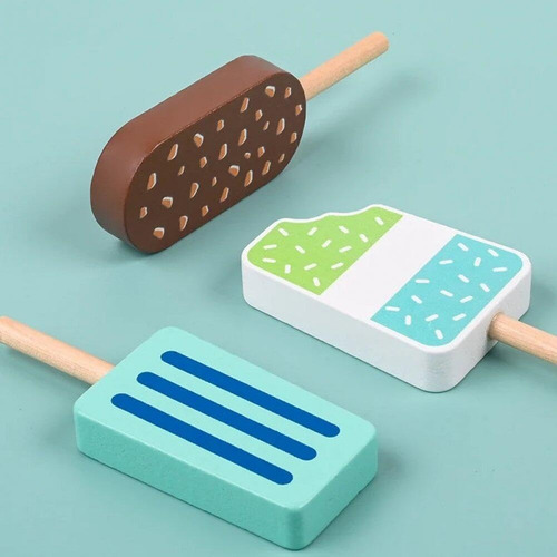 Juguete De Helado De Madera, Juguete De Simulación Con