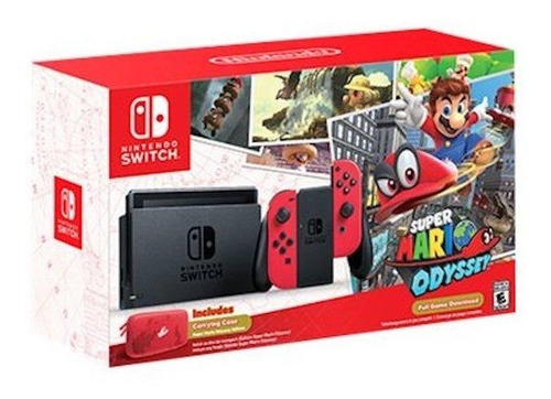 Nintendo Switch 32GB Super Mario Odyssey Edition color rojo y negro
