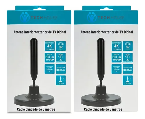 Antena Para Tv Abierta Hd Canales De Aire Led O Smart Tv