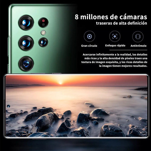 . Android Celulares 4g S22+ultra 6.82 Pulgadas Barato Ram3gb Y Rom64gb Negro