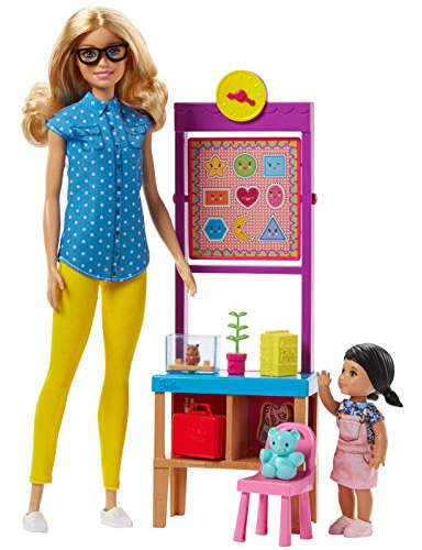 Barbie Teacher Doll Con Juego De Pizarra Giratoria Y Juguete