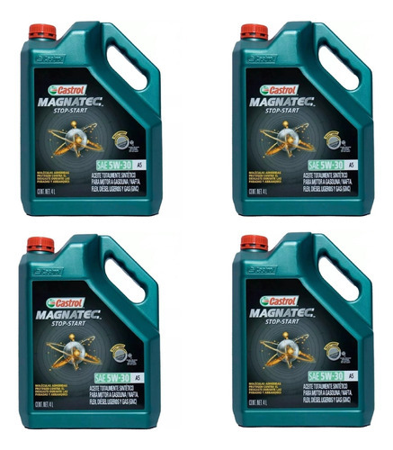 Aceite Magnatec Stopstart 5w30 A5 4l X4u Castrol