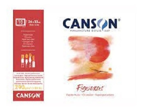 Block Canson Figueras 290 Gramos 24 X 33 Cm 10 Hojas Oleo
