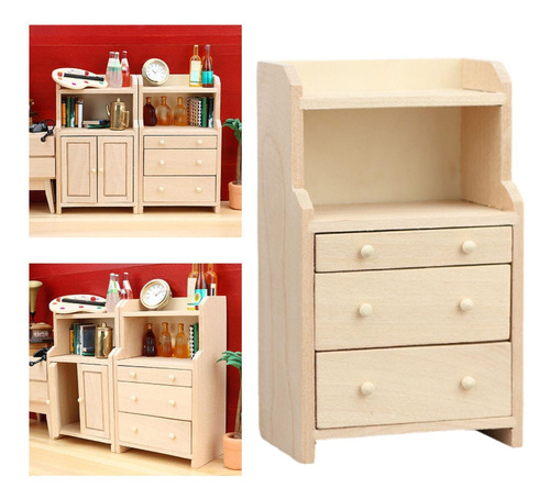 Mueble De Madera Para Casa De Muñecas A Escala Estilo B