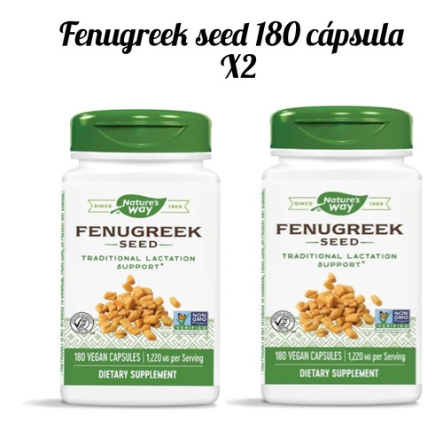 Fenugreek Nature´s Way 180 Capsulas( 2 Frascos)