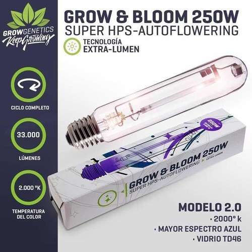 Imagen 1 de 2 de Ampolleta Grow & Bloom 250w Grow Genetics + Envío