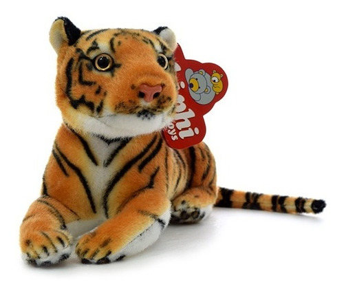 Peluche Tigre Marron Echado 24cm - Orig. Phi Phi Toys