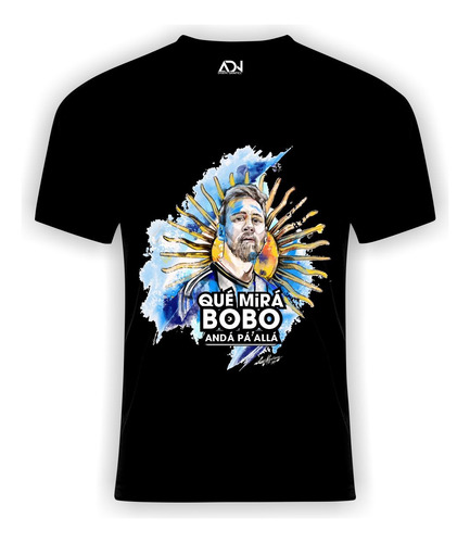 Remera Messi Que Mira Bobo / Negra/ Mundial /  Zona Sur