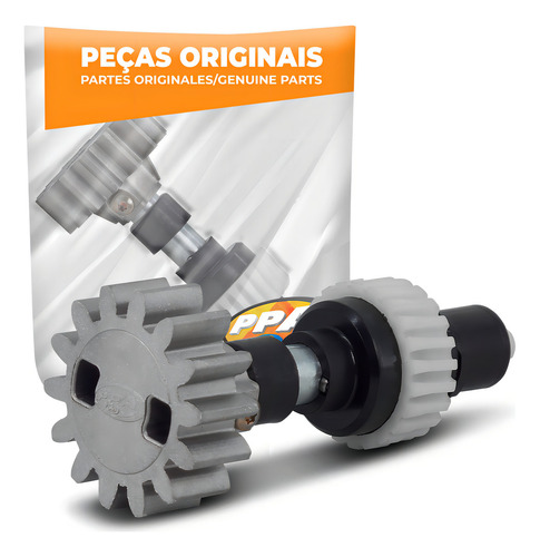 Eixo Completo Motor Ppa Dz Home Kl Coroa Z22 Engr Z14 Dentes