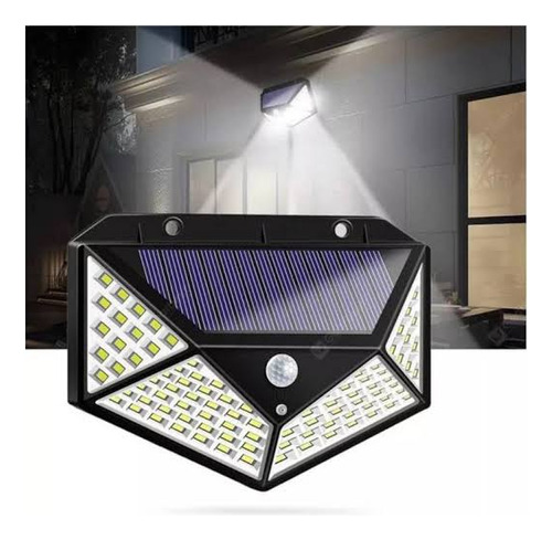 Foco Solar 100 Leds Sensor De Movimiento Exterior Jardines