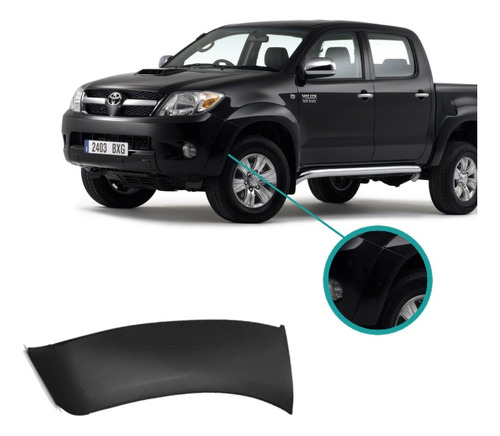 Alargador Moldura Parachoque Esquerdo Hilux 2005 2006 07 08