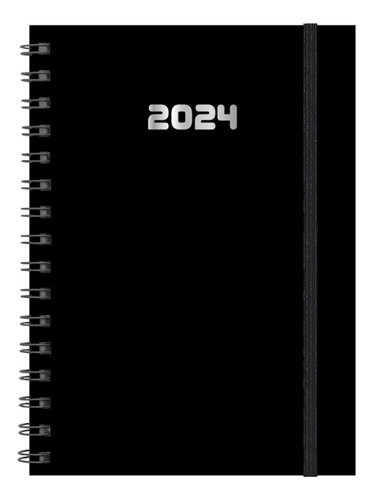 Agenda 2024 S.vista N° 7 C/espiral Gofrada Negro