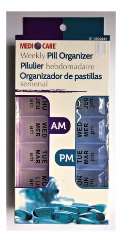 Pastillero Semanal Organizador De Pastillas Medicare