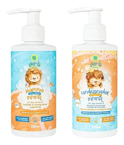 Verdi Natural Combo Shampoo e Condicionador Vegano Infantil