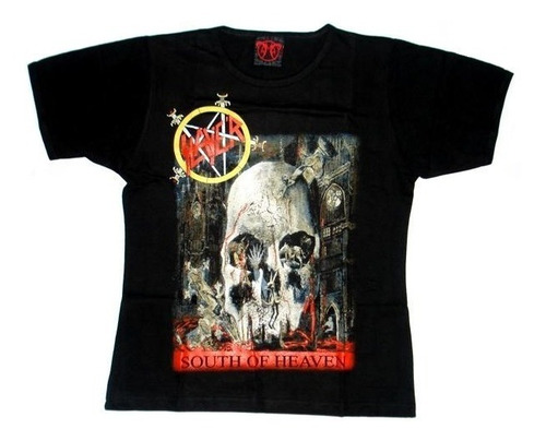 Slayer South Of Heaven Polo Mujer Small [rockoutlet] Remate