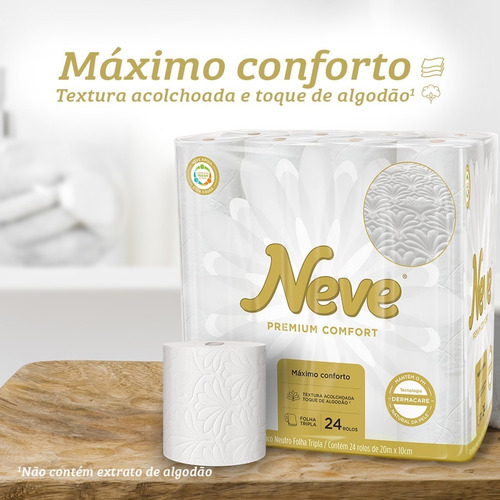 Papel Higiênico Neve Premium Comfort - 6 Rolos