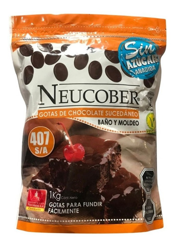 Cobertura De Chocolate Neucober 407 Sin Azucar Sin Gluten