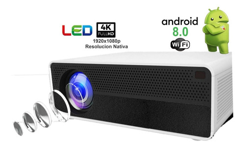 Proyector Led W4 6800 Lumens 1080p Nativo 4k Android 9.0 New