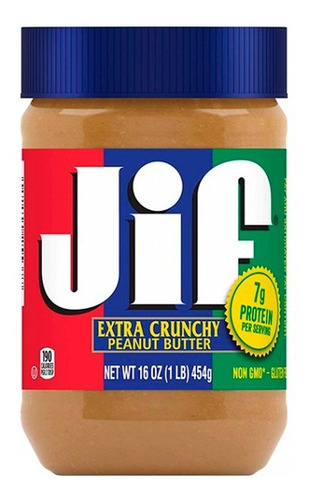 Imagen 1 de 1 de Mantequilla De Mani Jif Extra Crunchy 454 Gr