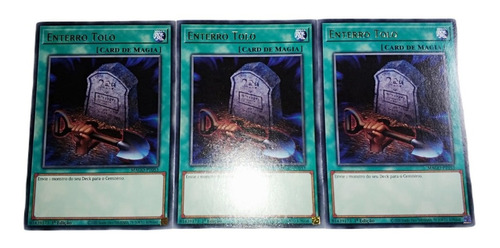 Yugioh - 3x Foolish Burial Mago-pt053 Raras Em Português