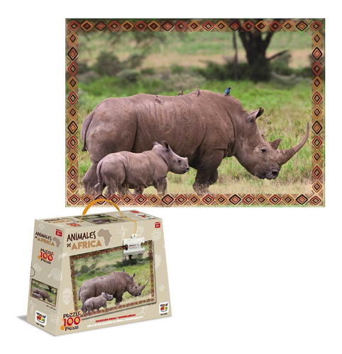 Puzzle 100 Rinoceronte 