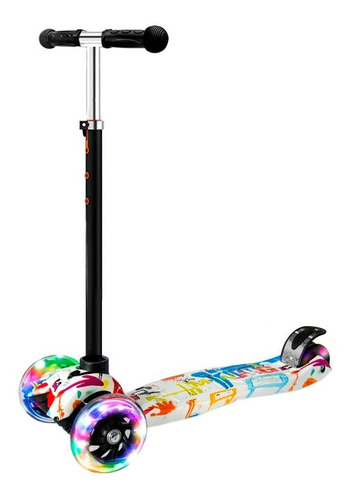 Patin Diablo Scooter Niño  3 Ruedas Ajustable Con Luz Led