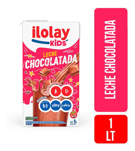 Leche Chocolatada Ilolay Larga Vida Sin Tacc X 1 Lt