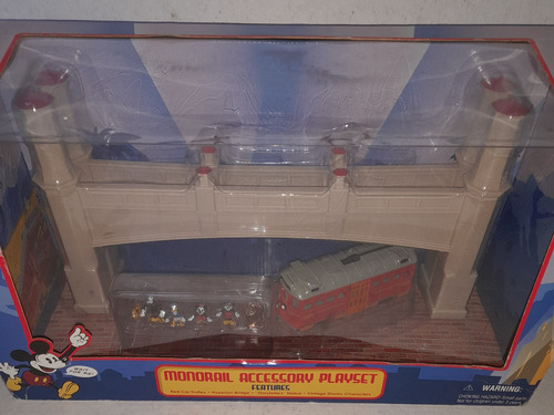 Disney Monorail Playset Accesorio Trolley Puente Y Figuras + (Usado)