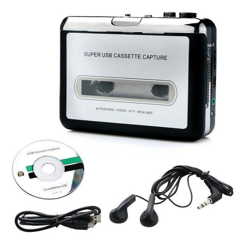 Conversor De Fita Cassette Usb Tocador E Conversor K7 Mp3