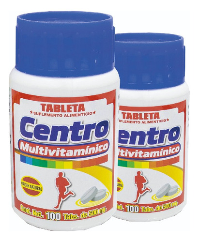 Kit 2 Suplemento Alimenticio Centro Multivitaminico Sabor Sin Sabor