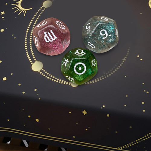 3 Piezas De Dados Poliédricos, Cartas De, Dados De Estilo A