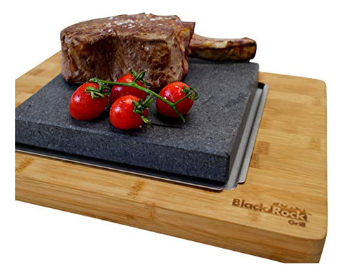Big Sizzling Steak On Stone Platter Set, Hot Stone Cook...