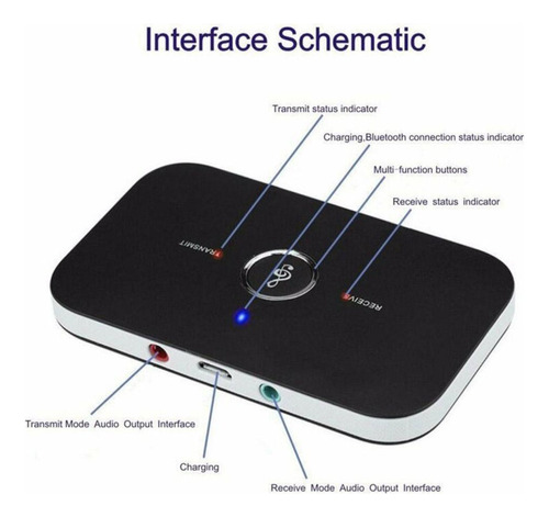 Transceptor Bluetooth B6 Transmisor De Audio Inalámbrico 2 E