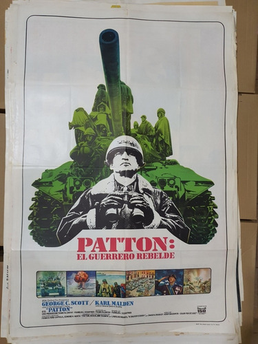 Afiche De Cine Original -patton,el Guerrero Rebelde-1915