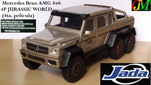 Mercedes Benz G 63 Amg 6x6 Suv Jurassic World Esc1:24*nuevo*