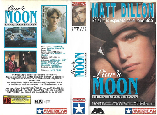 Luna Mentirosa Vhs Liar's Moon Matt Dillon Cindy Fisher