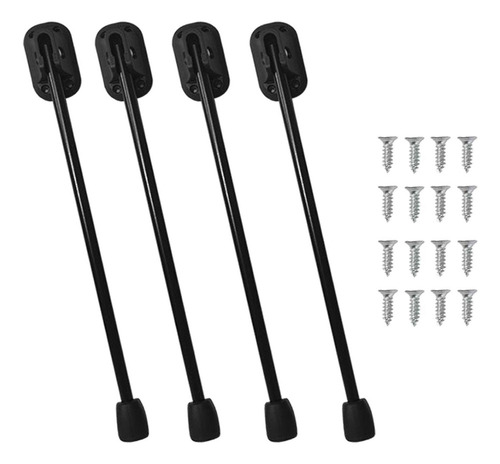 Pernas De Mesa Dobráveis De 4 Peças, Portáteis 33cm Preto