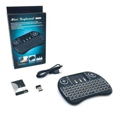 Mini Teclado Touchpad Rgb Smart Tv Pc