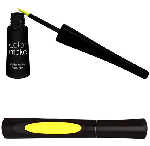 Máscara De Cílios Amarelo Neon Fluor Colormake 3g Rímel Rave