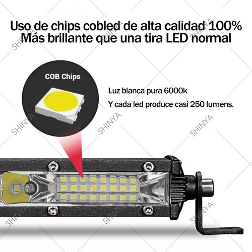 Barras Led Automovil 156w Blanco 51cm 24v Para Jeep Faros