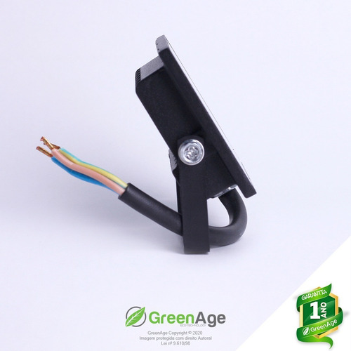 Refletor Led Verde Smd 20w Prova D'água Bivolt